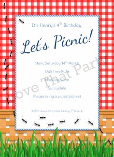 10 best picnic invites images on pinterest picnic invitations
