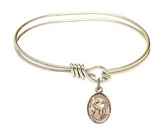 18-Inch Rhodium Plated Necklace with 6mm Zircon Birthstone Beads and Sterling Silver Guardian Angel//Track/&Field-Men Charm.