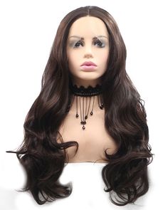 28/'/' Center Part Wig w// Long Layered Curls No Bangs Snow White Cosplay Wig NEW