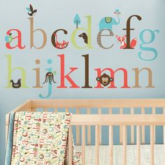 Alphabet Zoo Crib Alphabet Animal Nursery Whimsical Toddler Animal Bedding ABC Nursery Gender Neutral Nursery Animal Playmat Baby Shower