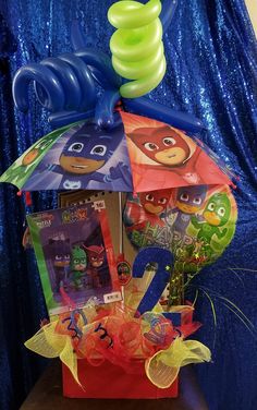 PJ Masks Cookies and Toy Birthday Party Supplies for 12 Guests Primary Colors Candy Candy