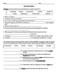 Forces Motion Worksheet | 5th grade | Pinterest | Force and Motion
