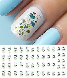 Owl Ortment Nail Art Waterslide Decals Set 1 Blue Flowers Red Erfly Nail Art Waterslide Decals Salon Quality Check Out The Image