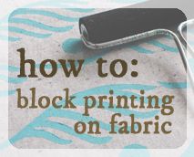 Fantastic Tutorial For How To Block Print Your Own Fabric Diy Tutorials Projects Home Sweet How To Do Block Printing With Foam And Acrylic Diy Print On Fabricblock