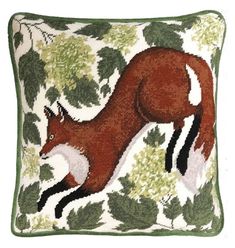 Terrier Dog Large Holed Printed Tapestry Canvas Cushion Kit//Chunky Cross Stitch