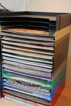 22 Best Office Organizing Images On Pinterest Organisation For Papers Vinyl Storage Record Craft Room Ideas
