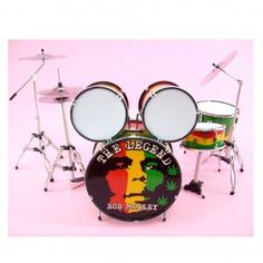 1//6 Miniature Drum Kit Drum Set Replica Model Hobby Collection Gifts Blue