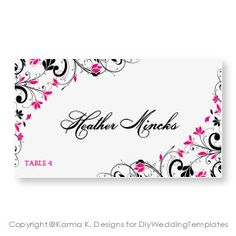 microsoft place card templates