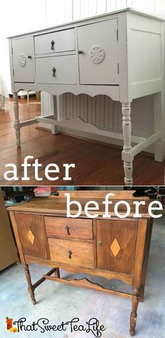 9 Best Furniture Refinishing Ideas Images Refinished White Painted Buffet Makeover Using Wood Liques By That Sweet Tea Life How To Add
