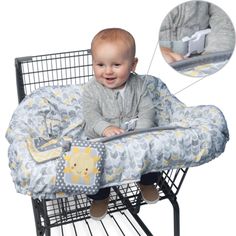 Henry Hunter Shopping Cart Cover and High Chair Cover Universal Fit for All Shopping Carts 360 Degree Protection from Germs Fruit Folds into Small Hand Size Pouch