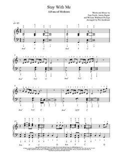 stay with me by sam smith piano sheet music intermediate level stay with me piano sheet music