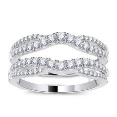 Star Retail 14K Yellow Gold Plated 5//8ct Brilliant Cut Simulated Diamonds Solitaire Enhancer Ring Guard Wrap
