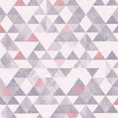 Grandeco Corail Rose Pastel Vert Gris Blanc Vinyle Papier Peint Géométrique Feuille Rétro
