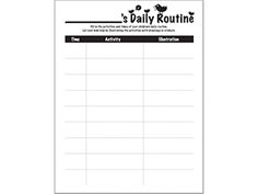 daily timetable schedule