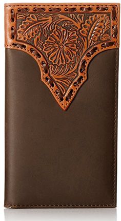 Faux Alligator Crocodile Leather WESTERN BILLFOLD RODEO WALLET Cast Cross Concho
