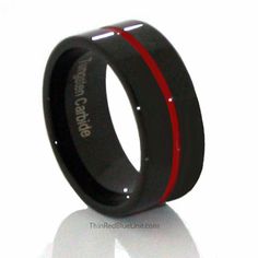17 Best Thin Red Line Collection Images On Pinterest Fire Fighters Thin Red Line Tungsten Ring 9mm Flat Profile