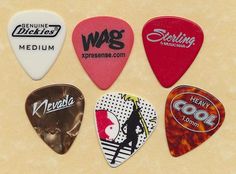 Paul McCartney printed signature Guitar picks x5 medium gauge 0.71mm