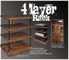 Wood Audiophile Shelves Design Google Search Audio Rack Project Wooden Audio Rack Woodworking Smokehouse Plans Pdf