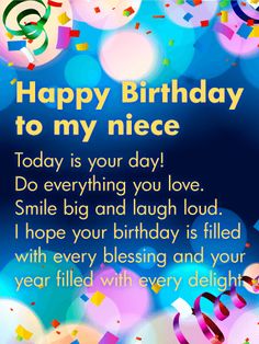 Today is Your Day! Happy Birthday Wishes Card for Niece Happy Birthday To My Niece Funny, Happy Birthday To My Niece Beautiful