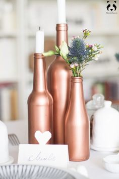 Nora Kesraoui Norakes On Pinterest Diy Mariage Deco De Table Inspiration Cuivre Et Blanc L La Fiancée Du Panda Blog
