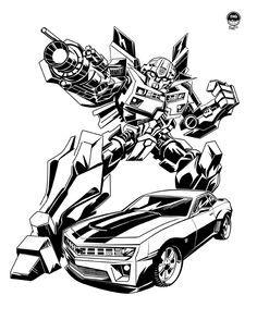 Download beautiful camaro bumblebee car coloring pages | Desenhos ...