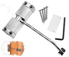 Stainless Steel Adjustable Spring Door Closer Automatic Door Closer for 20-40KG Door Fixed for Fire Doors Automatic Door Closer