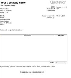quotation format resume sample doc quote template quatation