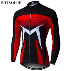 SOBIKE NENK Long Sleeve Cycling Jerseys Bike Bicycle Riding Jerseys Cooree Red