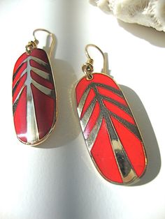 32 Best Laurel Burch Jewelry Images On Pinterest In 2018 Laurel Burch Earrings Red Feather Vintage Enamel