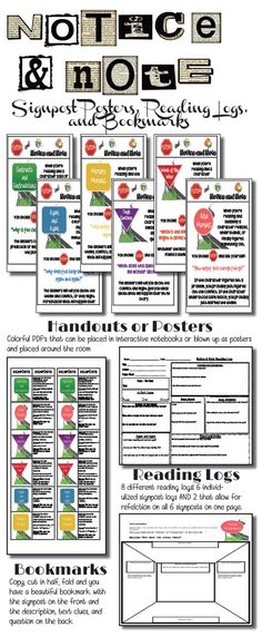 Notice and Note Signpost, NONFICTION Anchor Charts \u2026 Language Arts - notice writing format Notice and Note Signpost, NONFICTION Anchor Charts \u2026 Language Arts - notice writing format