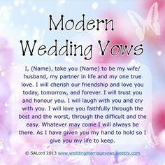 20 Traditional Wedding Vows Example Ideas You Ll Love Modern Wedding Vows 11 Best Photos Cuteweddingideas