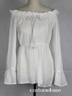 Womens Pirate Wench Gypsy Renaissance Blouse Chemise EGGPLANT Handmade