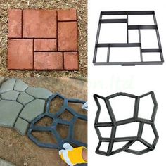 Molde de Pavimentaci/ón de Pavimento Calzada Camino de Concreto Pasarela de Jardin 10 Cuadr/ícula 45X40X4cm