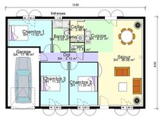 plan d'aménagement maison plain pied