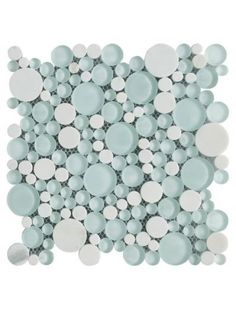 Ctm Round Bubbles Gl Tile Mosaic 300 Bahia Blue Bubble Bubbles Snow Dove Polished Random Circle Marble Gl Mosaic Tile