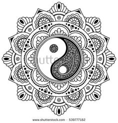 yin and yang mandala from the gallery mandalas artist snezh