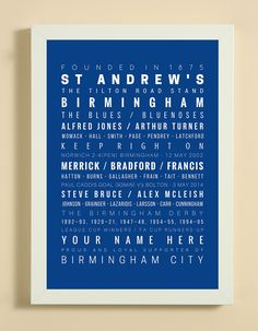 Derby County Themed Shirt Kit Your name /& Number Football Canvas Print Wall Art