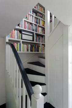 bookshelf staircase another way for my husband to accuse me of