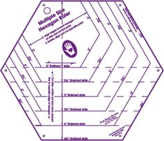 Marti Michell My Favorite Hexagon Ruler MARTI MICHELL Use This To Rotary Cut Perfect Hexagons From Strips And Fussy