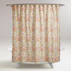 Our Exclusive Shower Curtain In A Delicate Floral Medallion Design Brightens Up Your Bathroom For Look Thats Bit Feminine And Very Chic