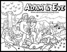 The Heroes Of Bible Coloring Pages Adam Eve