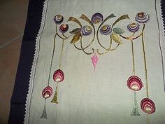 223 Best Arts Crafts Needlework Images In 2018 Beautiful Antique Arts Crafts Mission Embroidered Linen Runner