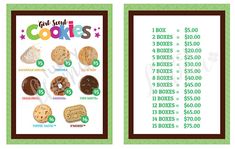 2018 girl scout cookie drive thru girl scout cookies pinterest girl scout cookie order form 2017 printable