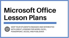 lesson plan for microsoft word