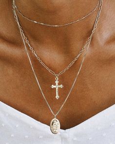 Religious Jewelry by LABLINGZ 10K Yellow Gold Rosary Prayer Cross Necklace