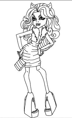 Clawdeen Wolf Monster High Coloring Page