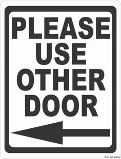 free please use other door right arrow printable sign template