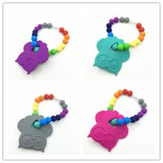 LOUISE MultiStar Necklace Baby Teething Necklace Silicone Autism Sensory Chewing