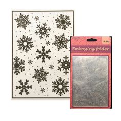 Christmas Frosted Snowflakes Embossing Folder Echo Park Folders Winter Snow