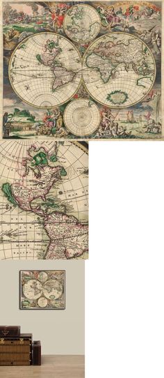 18x24 1640 America New World Western Hemisphere Historic Map